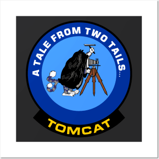 F-14 Tomcat - A Tale From Two Tails... - Blue Clean Style Posters and Art